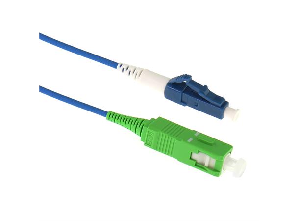 Fiberpatch simplex LC-SC/APC G657A2 5,0m LSZH FTTH blå 10/125