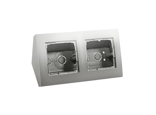 Hörnbox 2-fack Aluminium Obestyckad 
