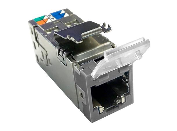 Netconnect jack C6A STP med dammlucka SLX grå Twist 