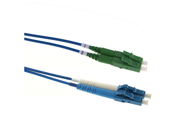 Fiberpatch LC-LC/APC 10/125 blå  5,0m LSZH FTTH G657A 