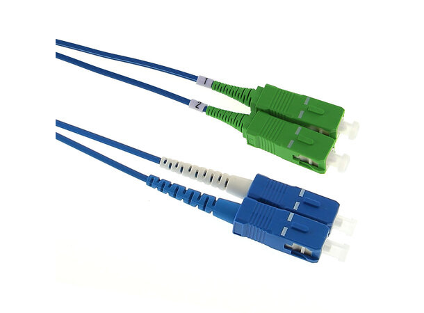 Fiberpatch SC-SC/APC 10/125  blå  1,0m LSZH FTTH G657A2