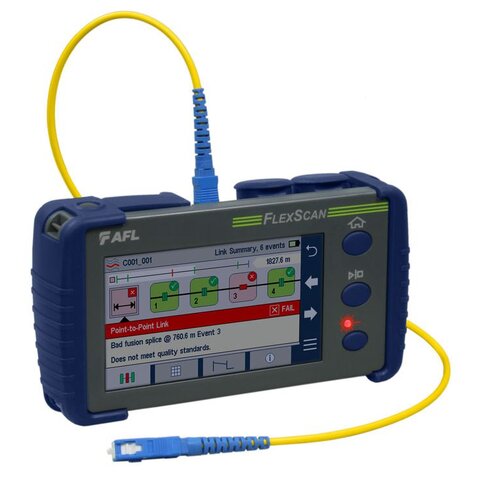 FlexScan PRO-kit inklusive 150m Fiberring SC/SC, OneClick, FOCIS Flex &amp;