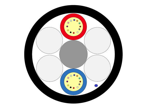 Lightera Mikrokabel SM  24F 5,2mm S12 G657A1, 250um, 6000m/t 