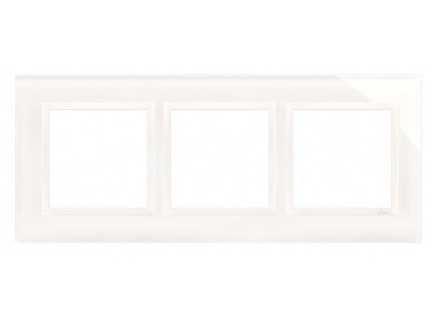 Täckram 3-facks Glas White Pearl 