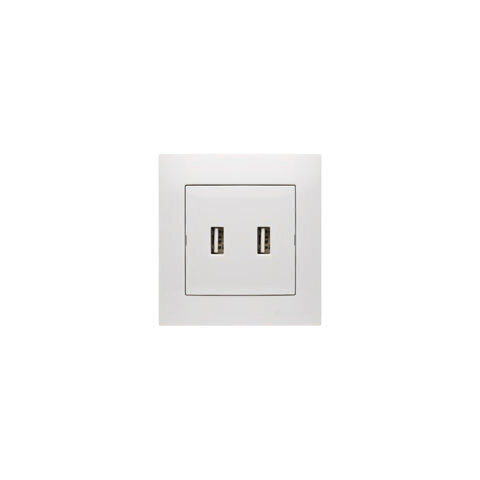 Uttag 2xUSB vit