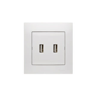 Uttag 2xUSB vit