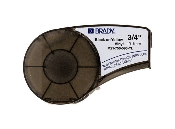 BMP21 B595 Inom/Utomh GUL 19mm Vinyl Brady M21-750-595-YL