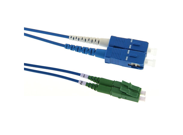 Fiberpatch LC/APC-SC 10/125 blå 10,0m LSZH FTTH G657A