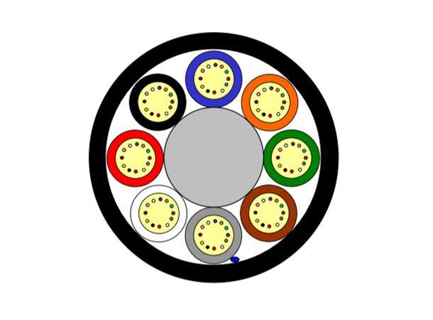 Lightera Mikrokabel SM 96F G657A1 6,0mm 250um 6000m/t Färgkod TIA-598 
