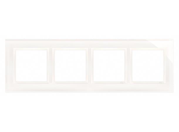 Täckram 4-facks Glas White Pearl 
