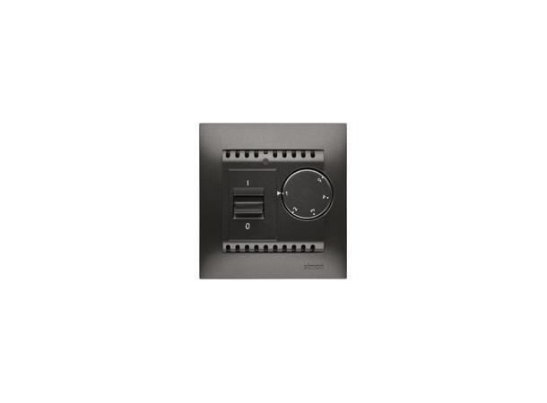 Termostat m/golvgivare 2 pol 16A Max 3600W Antracit 