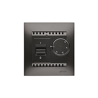 Termostat m/golvgivare 2 pol 16A Max 3600W Antracit