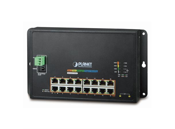Industriell Switch 16-Port 1000T POE + SFP 2-Port 100/1000X Wall-mount 