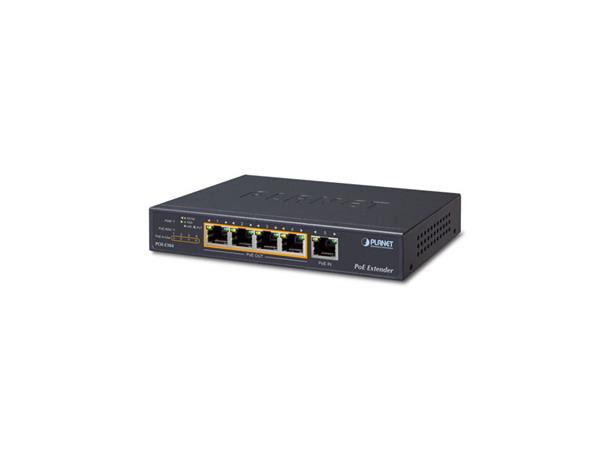 PoE Extender Gigabit 1x60W-4xPoE 802.3at Planet: 10/100/1000B/Tx