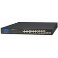 PoE+ Switch 24-Port 10/100/1000T + 2xSFP LCD Monitor 802.3at 300W