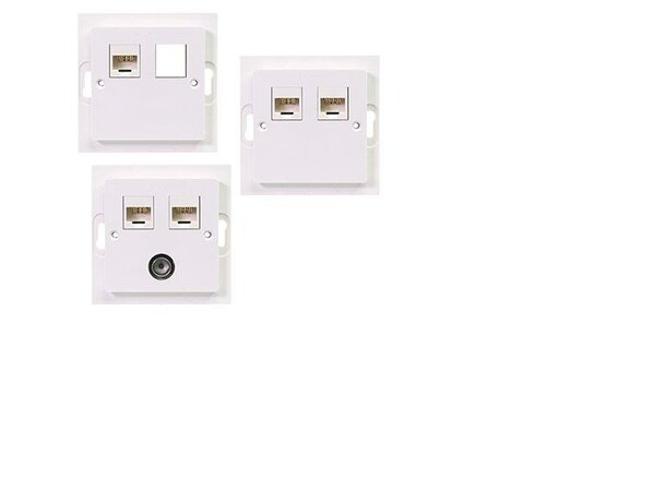 Uttag för 2xRJ45 IEC koax färg 0500 