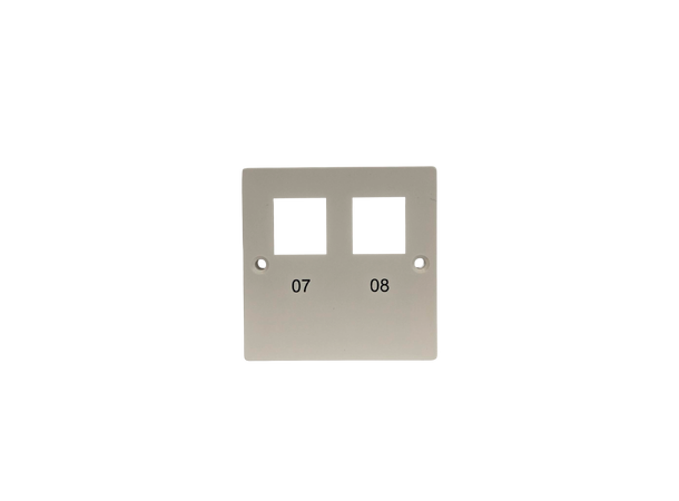 Uttag för 2xRJ45 färg 0502 märkt 07-08 