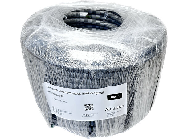 Flexrör med dragtråd 16mm HF 100m Coil 