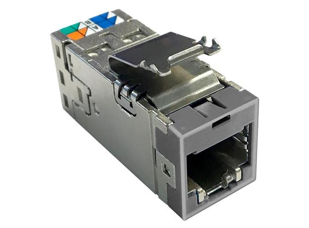 Netconnect jack C6A STP utan dammlucka grå Twist SLX 
