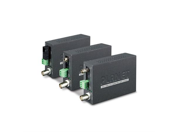 Video over Fiber 1-Channel 4-in-1 Kit Planet: include Tx & Rx in package 
