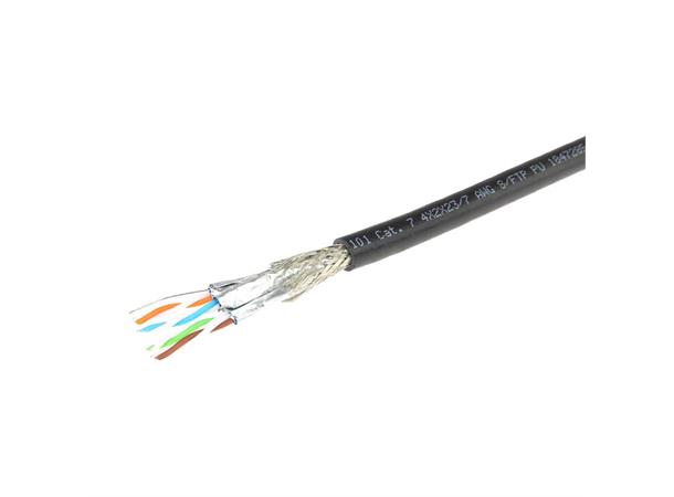 Kabel Flex C7 4x2x23/7 AWG S/FTP förstärkt PU svart rörliga applikationer