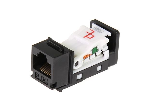 Modularjack C6 UTP Svart DC 