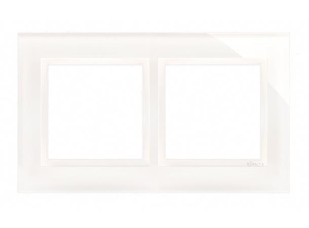 Täckram 2-facks Glas White Pearl 