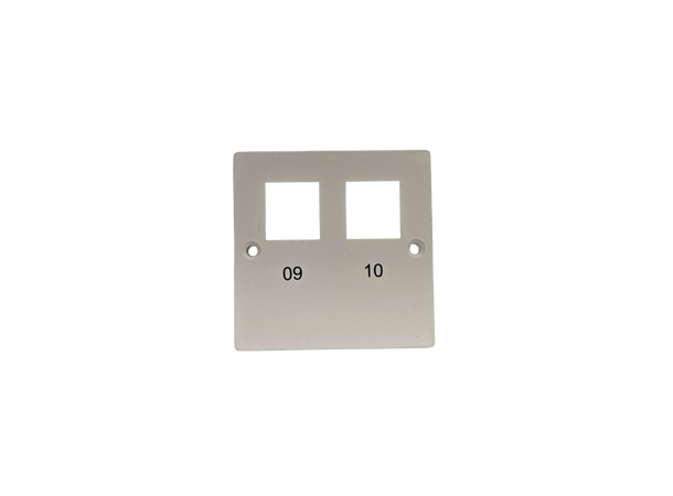 Uttag för 2xRJ45 färg 0502 märkt 09-10 