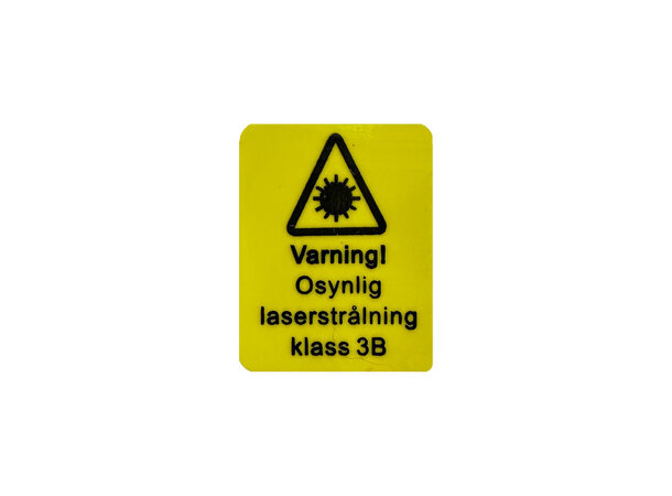 Etikett Lasersymbol + varningstext 14x18mm 1st 