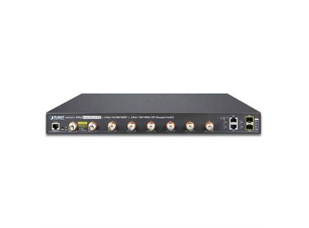 PoE Switch 8-Port Coax + 2x10/100/1000T + 2x100/1000X SFP IPv4/IPv6