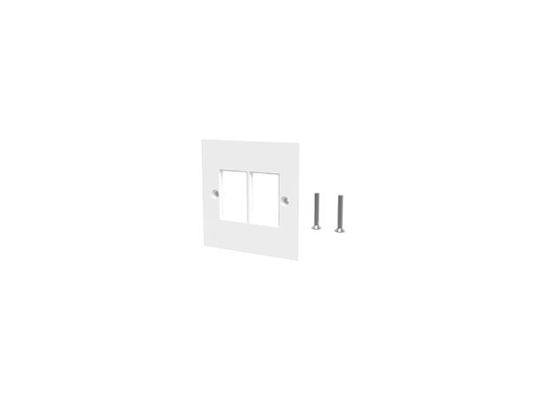 Commscope 2xRJ45 front, vit, 25st/fp Eco-Bulk 25-pack 