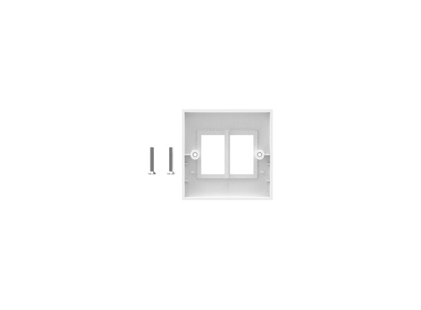 Commscope 2xRJ45 front, vit, 25st/fp Eco-Bulk 25-pack 