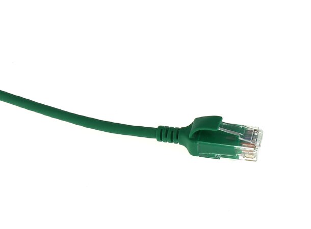 ECS Slim patch C6 U/UTP Grön  7,5m AWG28 LSZH Oskärmat 