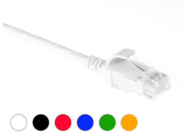 ECS Slim patch C6 U/UTP Vit  0,5m AWG28 LSZH