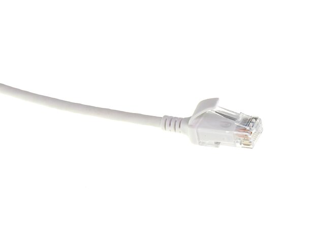ECS Slim patch C6 U/UTP Vit  0,5m AWG28 LSZH Oskärmat 