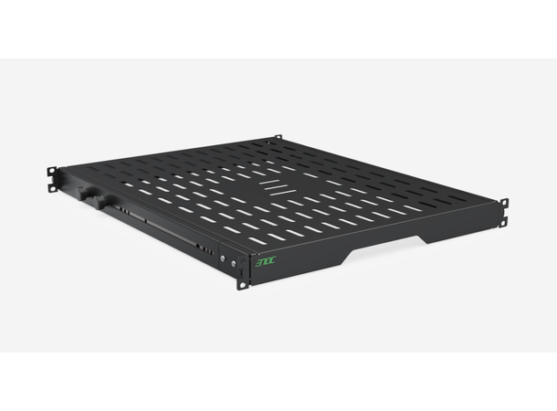 Enoc GHJ Utdrag- och justerbar hylla 1HE 484x570-90 svart 