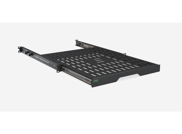 Enoc GHJ Utdrag- och justerbar hylla 1HE 484x570-90 svart 