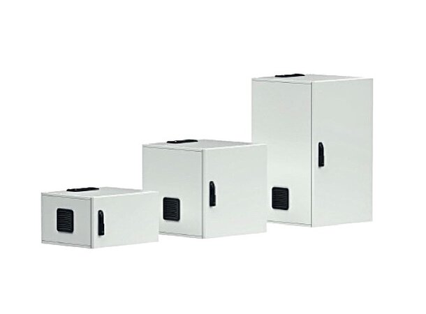 Enoc Väggskåp 600x600x1025 IP55 Grå 21HE förberedd för ASSA cylinder 