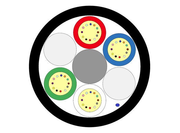 Lightera Mikrokabel SM 48F 5,2mm S12 G657A1, 250um, 4000m/t 
