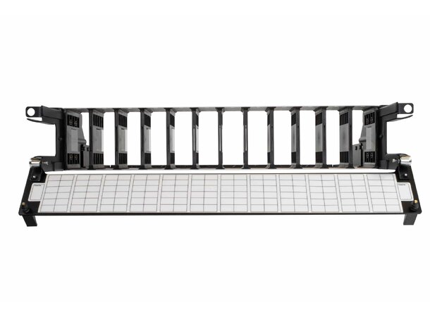 AFL U 12-slots panel för Kassett 2HE 19" ink. front och kabelhylla, MPO MTPK 