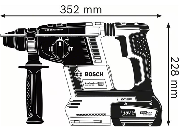 Bosch Borrhammare GBH 18V-26 SOLO 