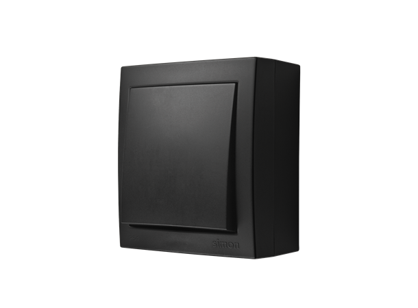 Brytare X4 1-p IP44 utv, skruv, 16A Svart Matt 