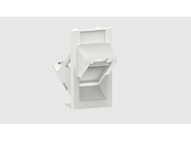 Commscope vinklad RJ45 modul, Vit Dammskydd 