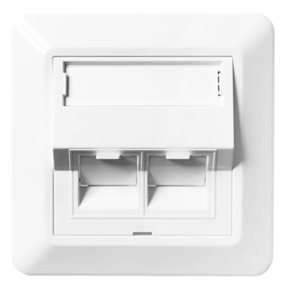 ELKO C-platta 2xRJ45 Vinklad RV