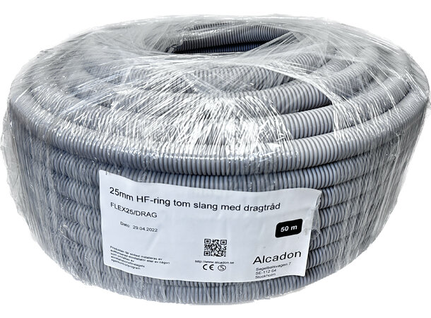 Flexrör med dragtråd 25mm HF 50m Coil 