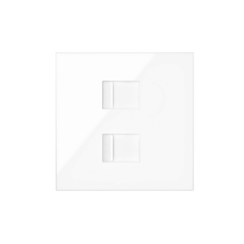 Frontplatta 2xRJ45 Vit S100 Tapas