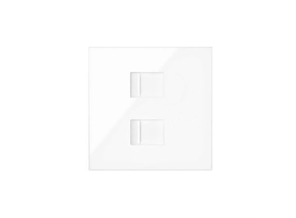 Frontplatta 2xRJ45 Vit S100 Tapas 