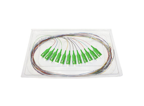 Pigtail SC/APC SM 1,5m 12-pack S12 G657A 12 färger 