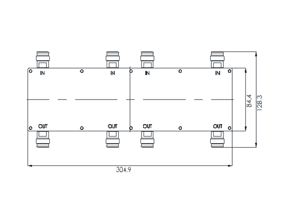 RFS Hybrid Coupler 4.3-10 Female 4x4 IP65 694-3800MHz