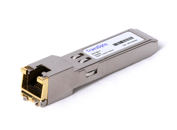 SFP, 1000Base-T Copper Interface RJ45, 100m 